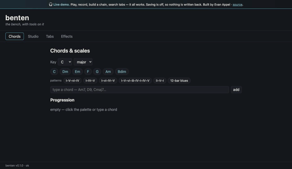 Screenshot of Benten: Music Workshop